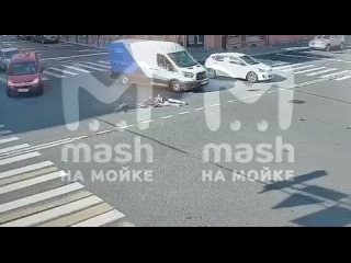 scooter run over by truck